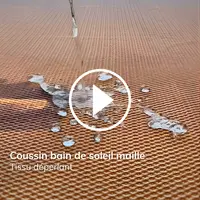 Tissu déperlant coussin bain de soleil maille