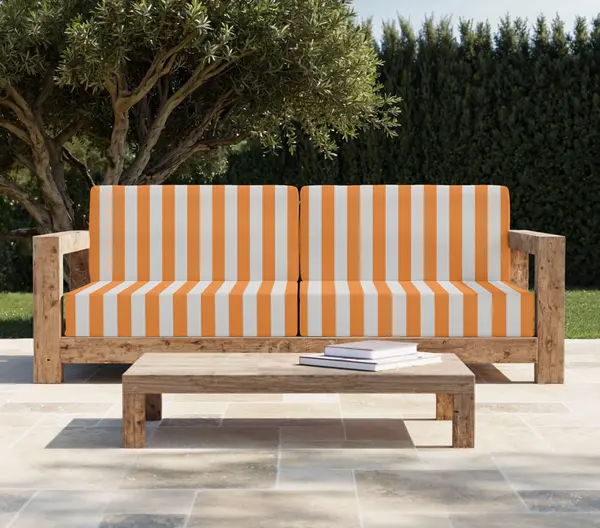  Coussin Banquette Extérieur Anti-tache - Rayures Larges 