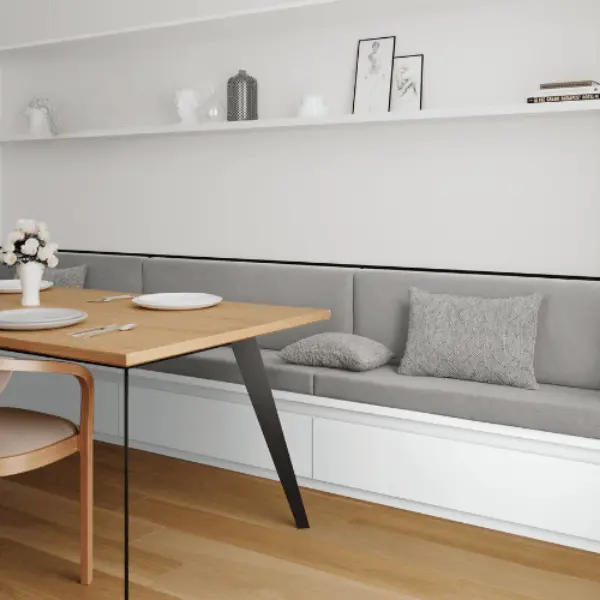 coussin banquette intérieur oxford anti-tache beige clair