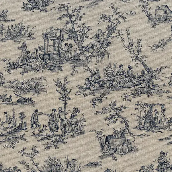  Coussin Banquette Intérieur Toile de Jouy 