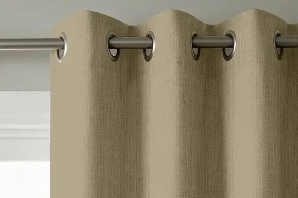 Rideau uni en lin naturel pour salon