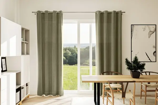  Rideaux Tamisants Aspect Toile de Jute -20€ 