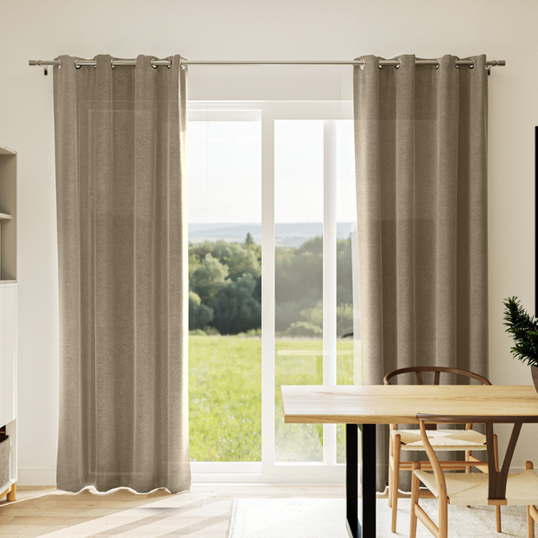 Rideaux Tamisants Aspect Toile de Jute