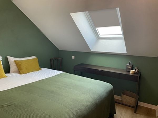 Stores compatibles avec les fenêtres de toit VELUX Screen Unis blanc - polyester - occultant - design épuré — vue 3