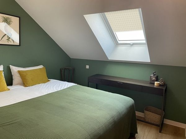 Store à motifs pour chambre sous les combles - polyester - tamisant - design épuré - durable et élégant — vue 3