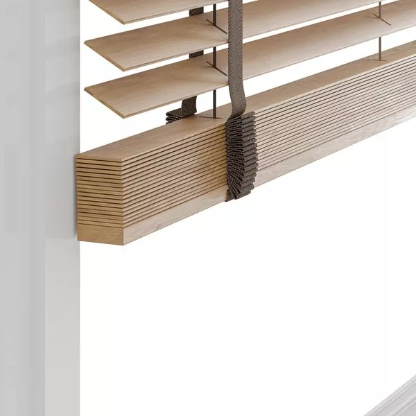 Store vénitien bois exotique - bois abachi texturé - sur mesure - design épuré — vue 4