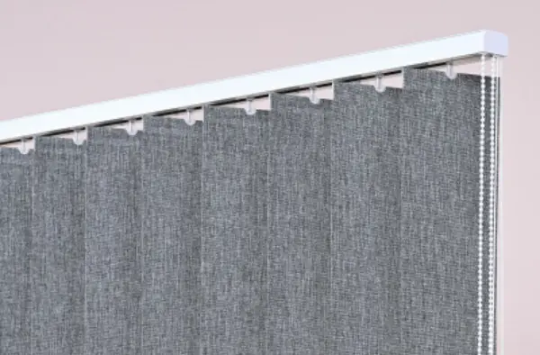 Store trapèze occultant aspect toile de jute 127 mm