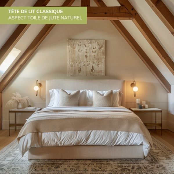 Tete De Lit Toile De Jute