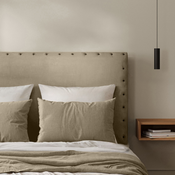  Tête de Lit Cloutée Lin 