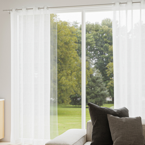 Voilage lin blanc — vue 4