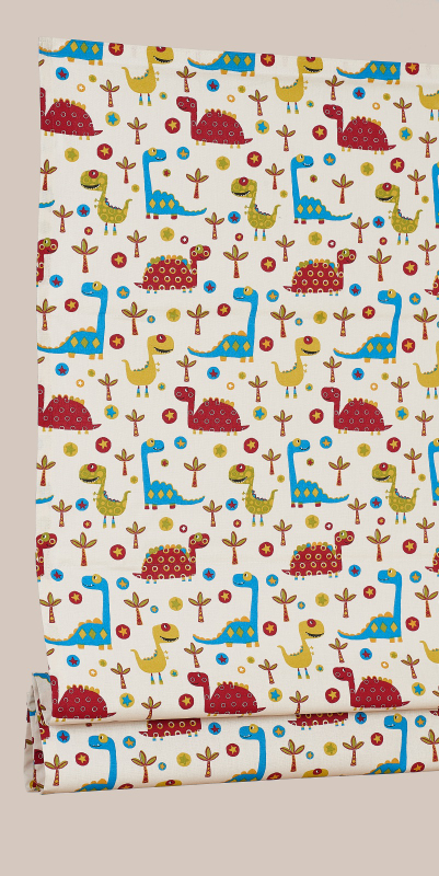 Stores Bateaux Tissus Enfants Dinosaures Multicolore