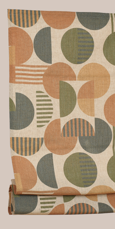 Stores bateaux Géometrique Vintage Disco - aspect géométriques - polyester - durable et élégant - fabrication française