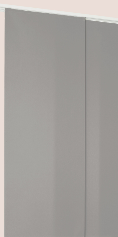 Panneaux Japonais Anti-Chaleur SOLTIS gris clair - polyester - sur mesure - Options de pose Plafond ou équerres réglables 6–11 cm