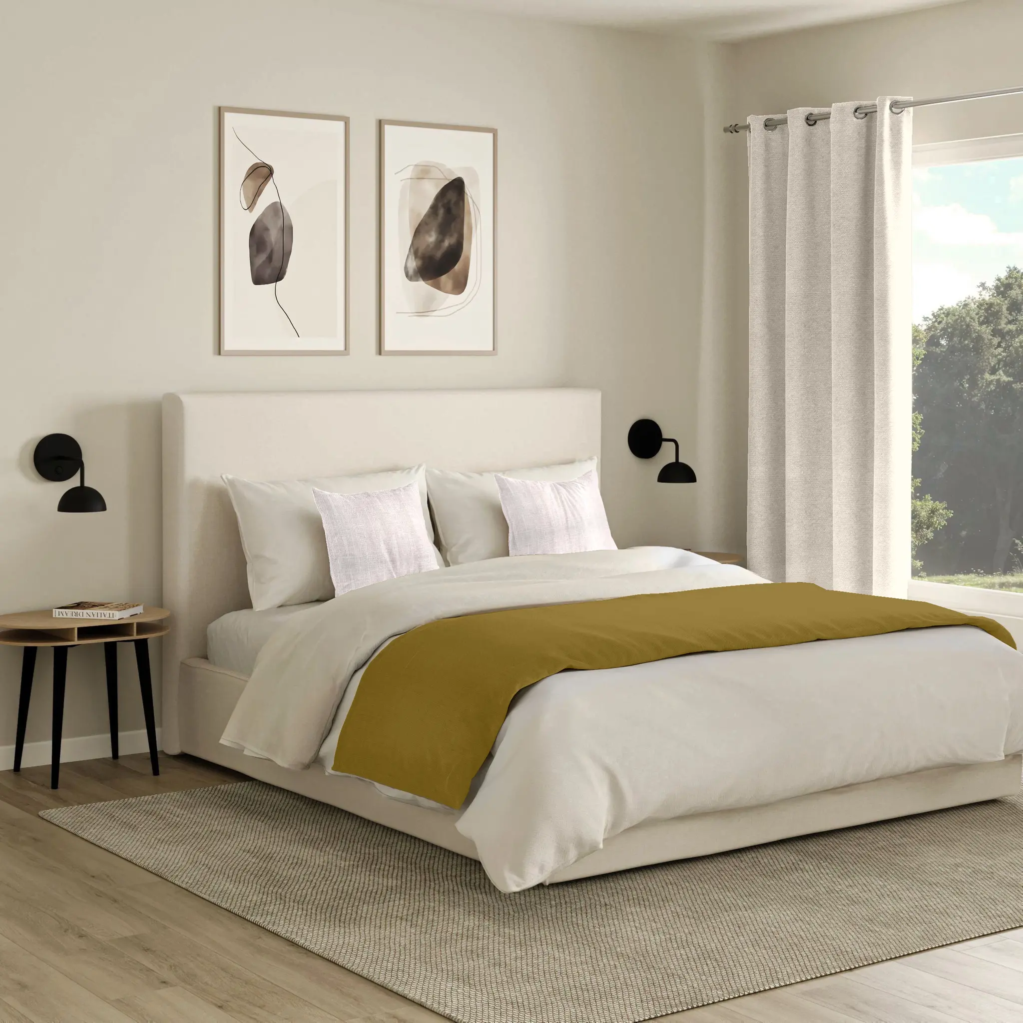 Chemin de Lit en Lin Savane