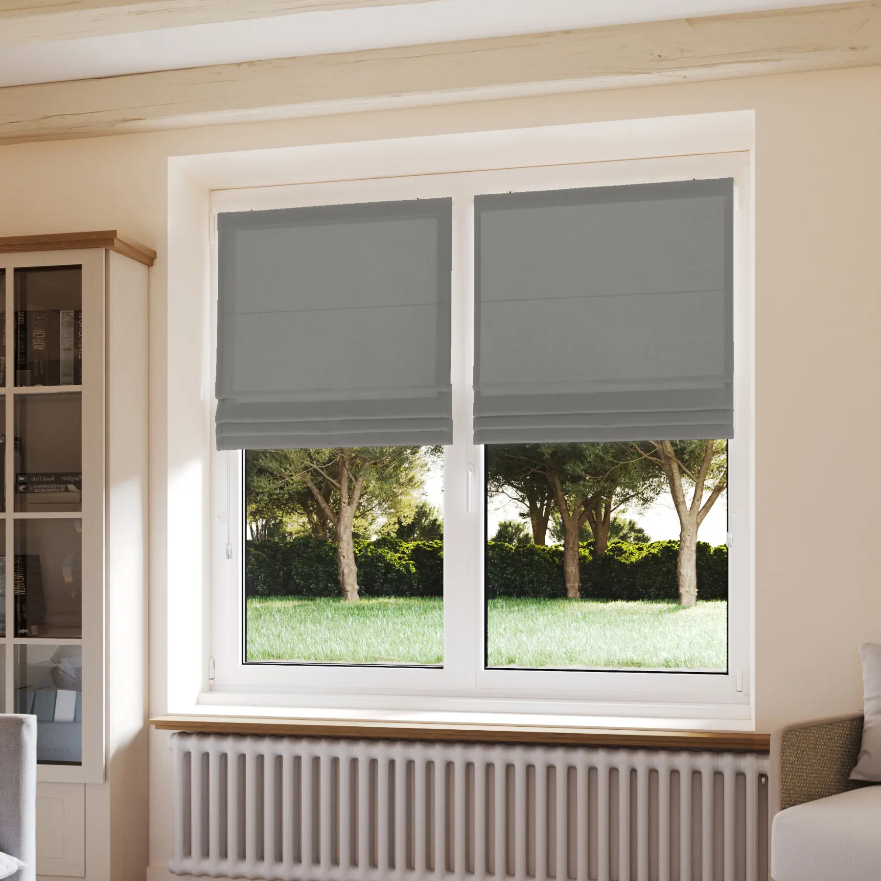 Store bateau Bleu gris souris tamisant