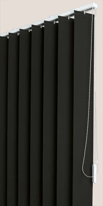 Store trapèze occultant noir - polyester - sur mesure - design épuré - durable et élégant