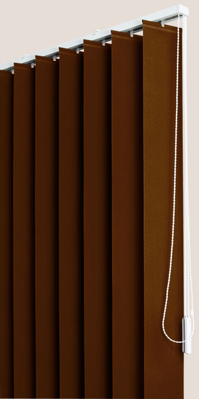 Store trapèze occultant marron - polyester - sur mesure - durable et élégant