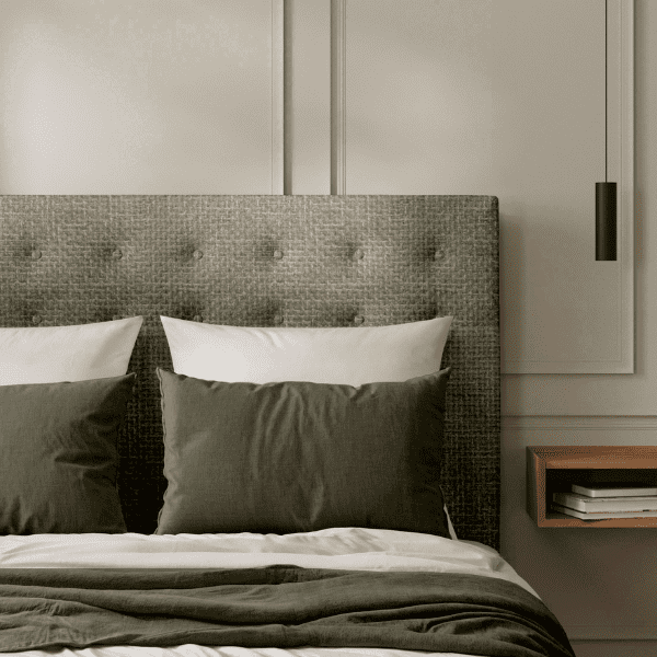 Tête de lit Capitonnée Maillé Kaki