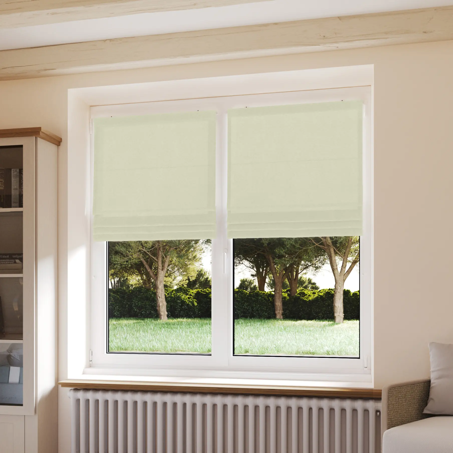 Stores Bateaux - Occultants beige - polyester - sur mesure - design épuré - fabrication française