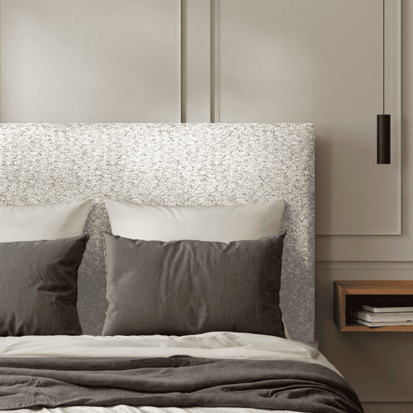 Tête de lit Classique Bouclette Blanc