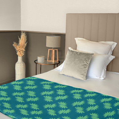 Chemin de Lit Fleurs Chanvre Menthe