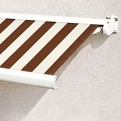 Store Banne Coffre Compacte Marron-Blanc