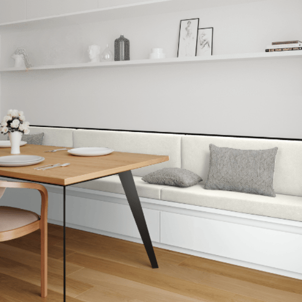 Coussin Banquette Blanc - Anti-tache