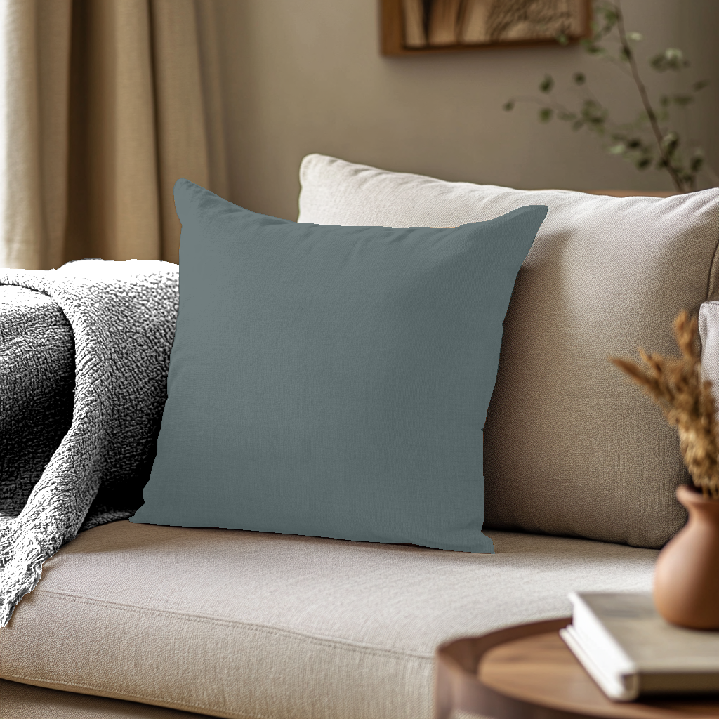 Coussin Uni Gris Minéral