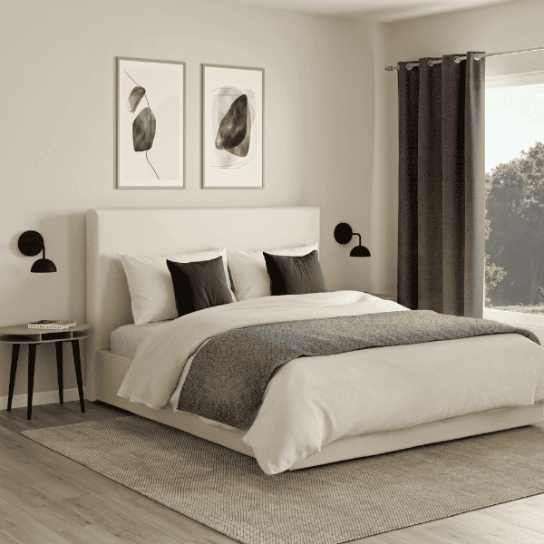 Chemin de Lit Bouclette Taupe