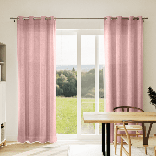Rideaux Velours Rose Poudré