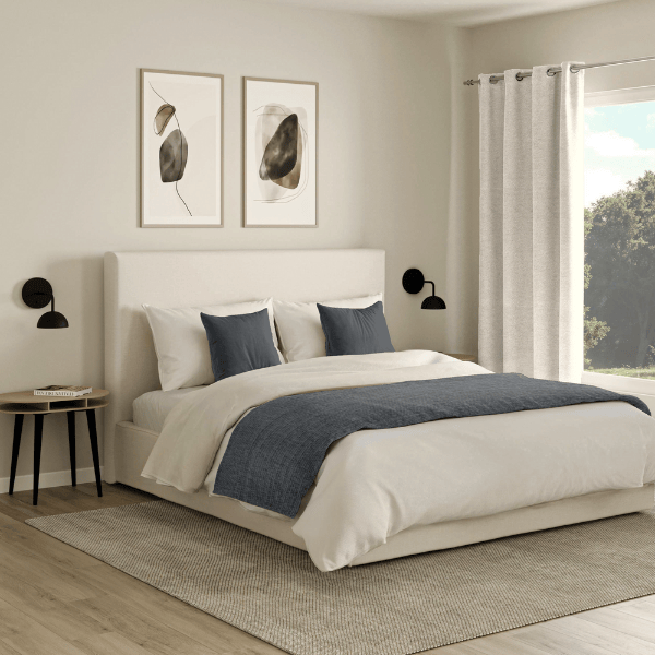 Chemin de Lit Chenillé Gris Souris