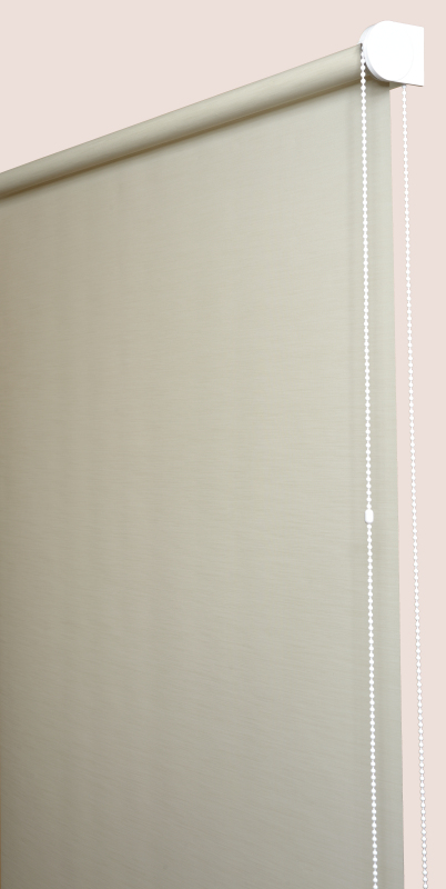 Store enrouleurs beige fibre recyclée - polyester recyclé - sur mesure - sans perçage - motorisé - tamisant - Type de toile Tamisante
