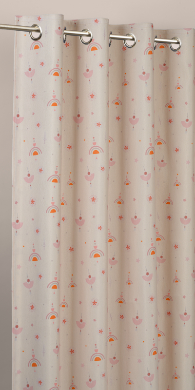 Rideaux à Motifs pour Enfants Danseuse Vanille