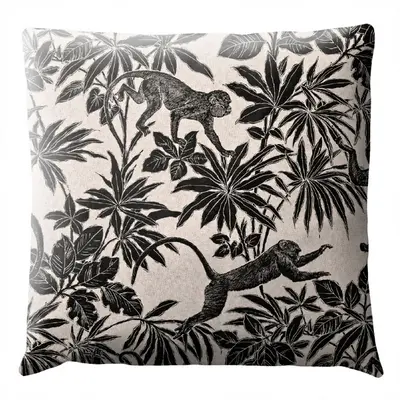 Coussin à fleurs Sapajou - jungle