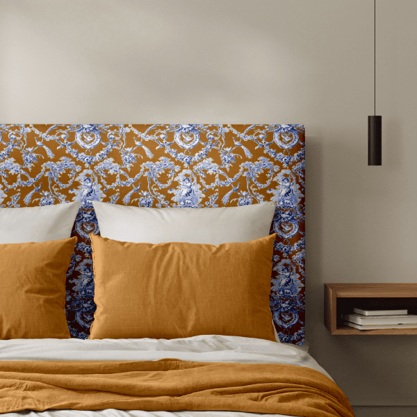 Tête de Lit Toile de Jouy Camel