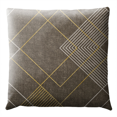 Coussin Géométrique Losange taupe