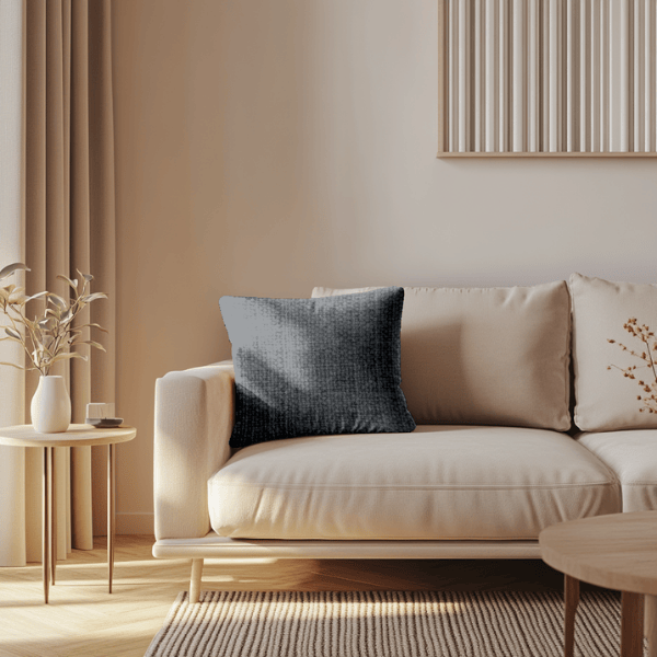 Coussins Unis - Tissu Chenillé Gris Souris