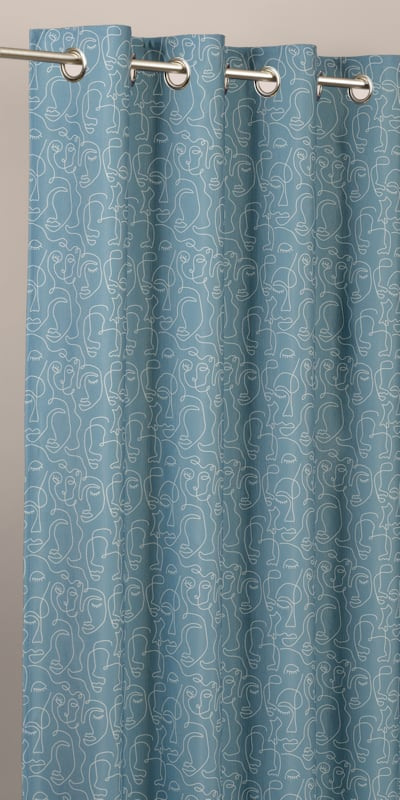 Rideaux Line Art Visages Artique