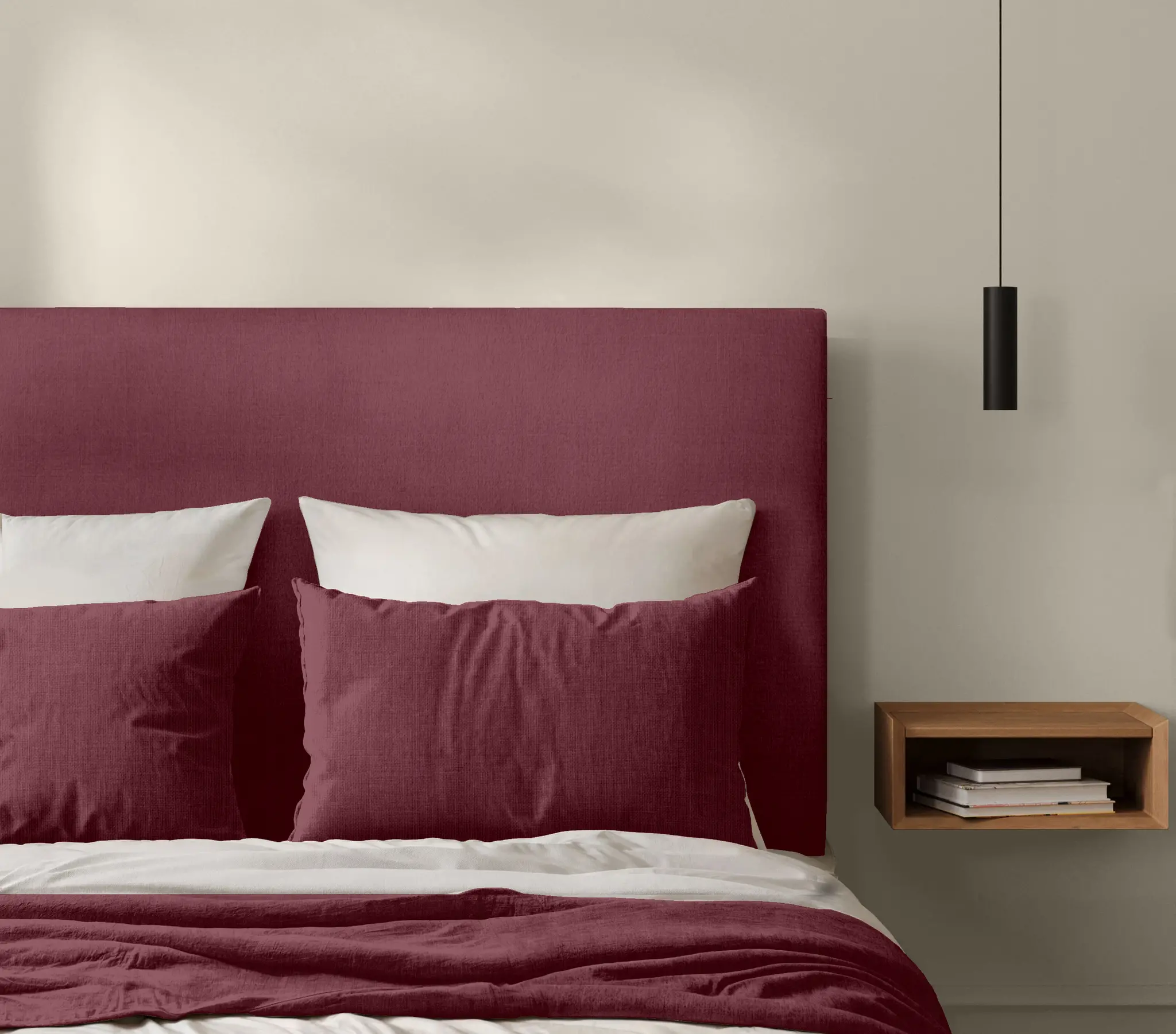 Tête de Lit Classique Lin Prune