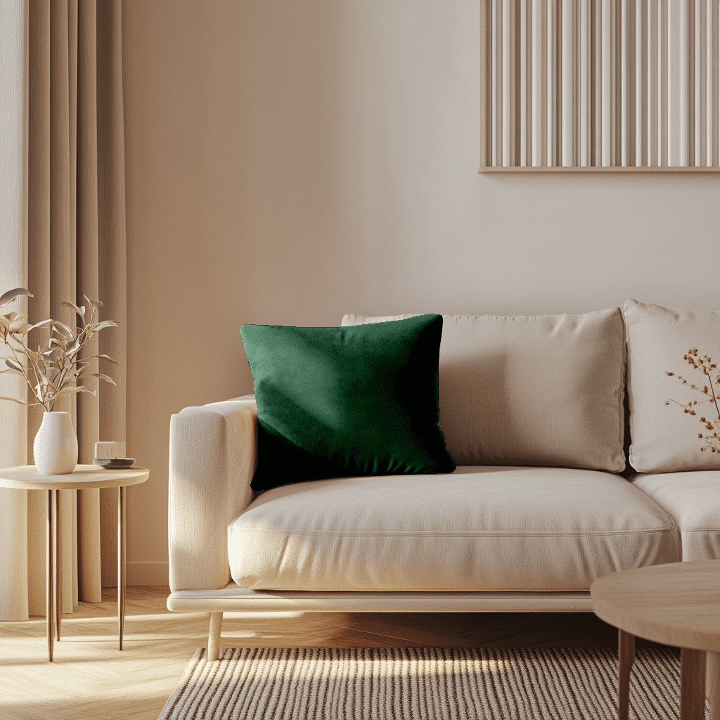 Coussin Velours Vert Sapin