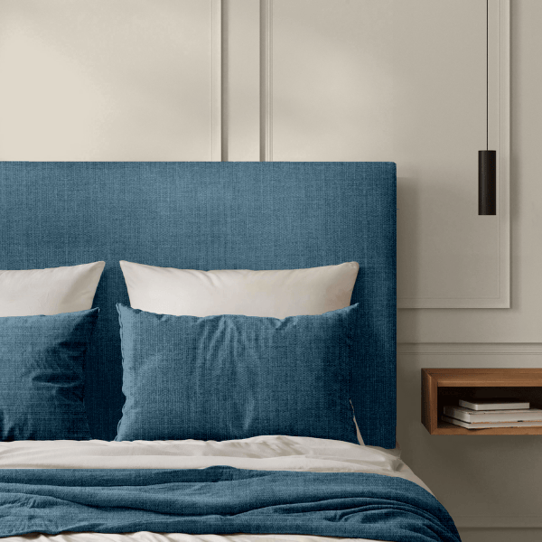 Tête de Lit Chenillé Bleu