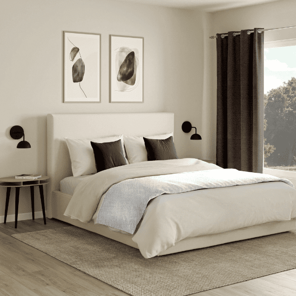 Chemin de Lit Maillé Blanc