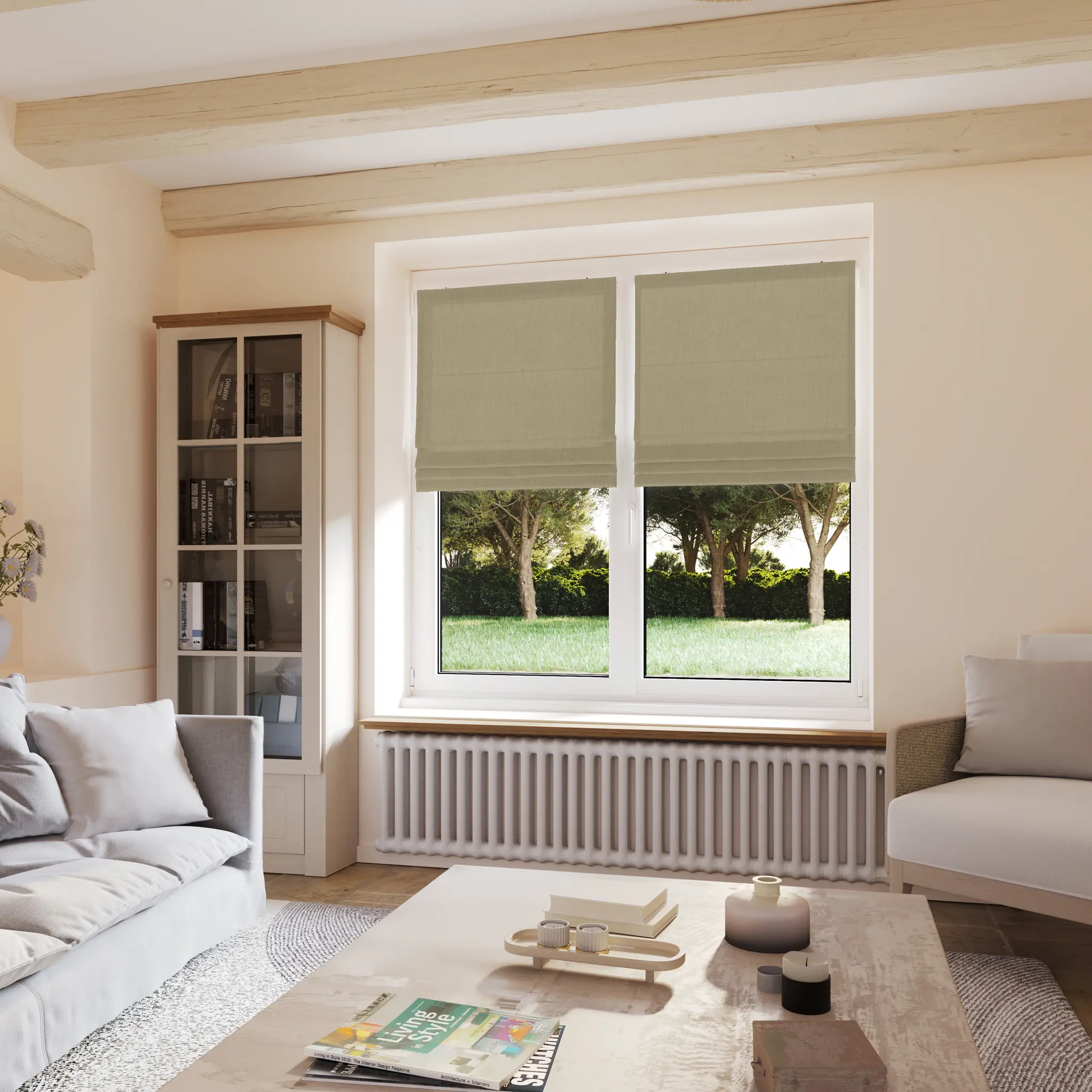 Stores Bateaux - TOILE DE LIN UNIE