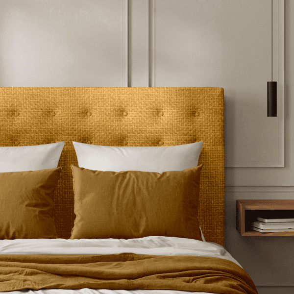 Tête de lit Capitonnée Maillé Moutarde