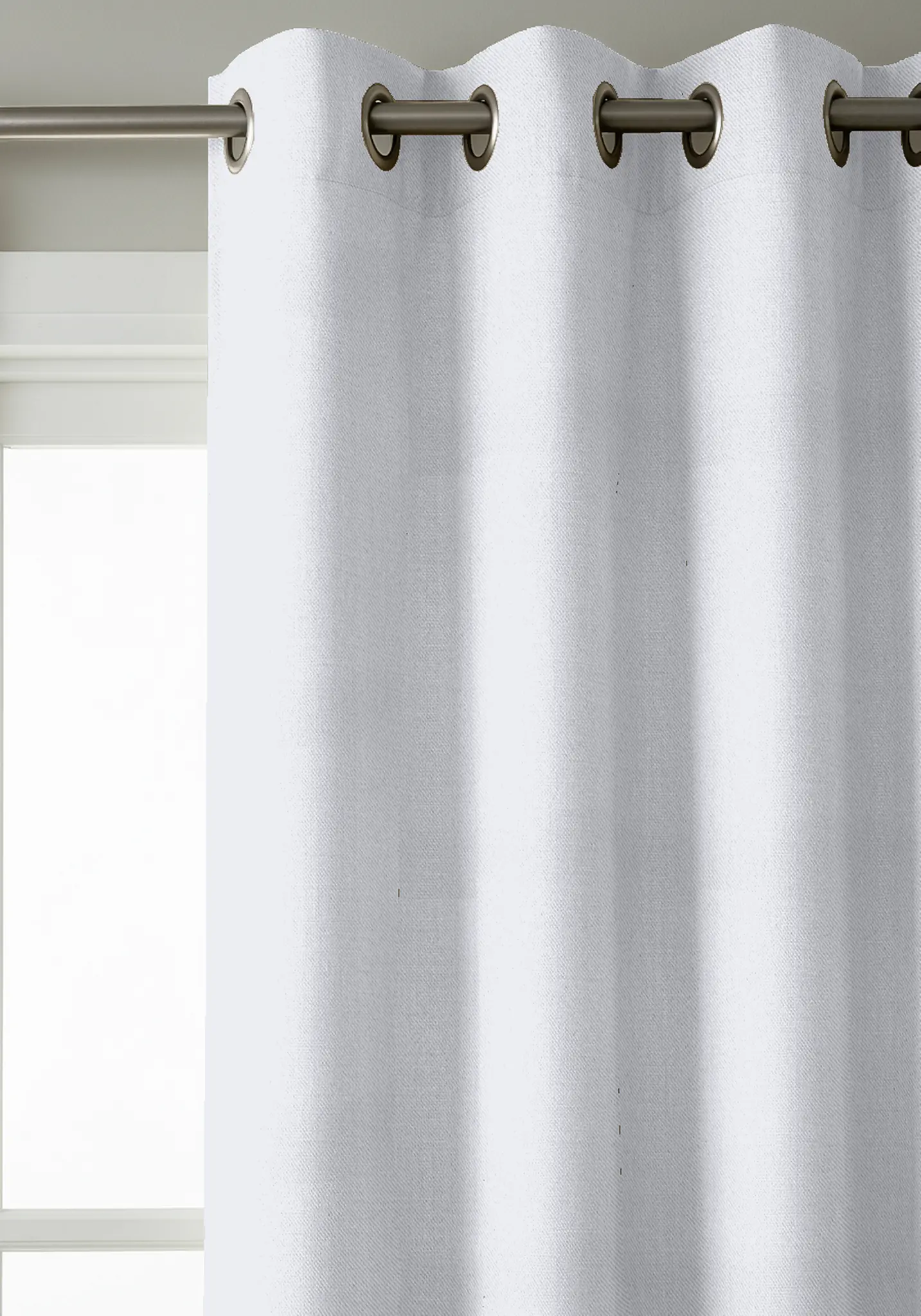 Rideau occultant uni blanc