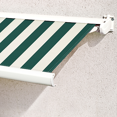 Store Banne Coffre Compacte Vert-Blanc