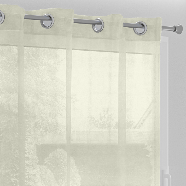 Voilage en Lin crème - Certifié Oeko-Tex - Résistant et durable - Fabriqué en France - Tissu en lin de Normandie - Luminosité - Sophistiqué