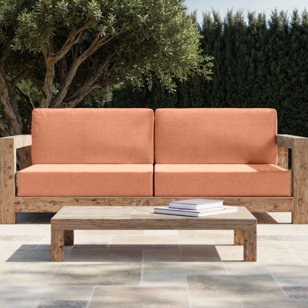 Coussin Banquette Extérieur Pêche