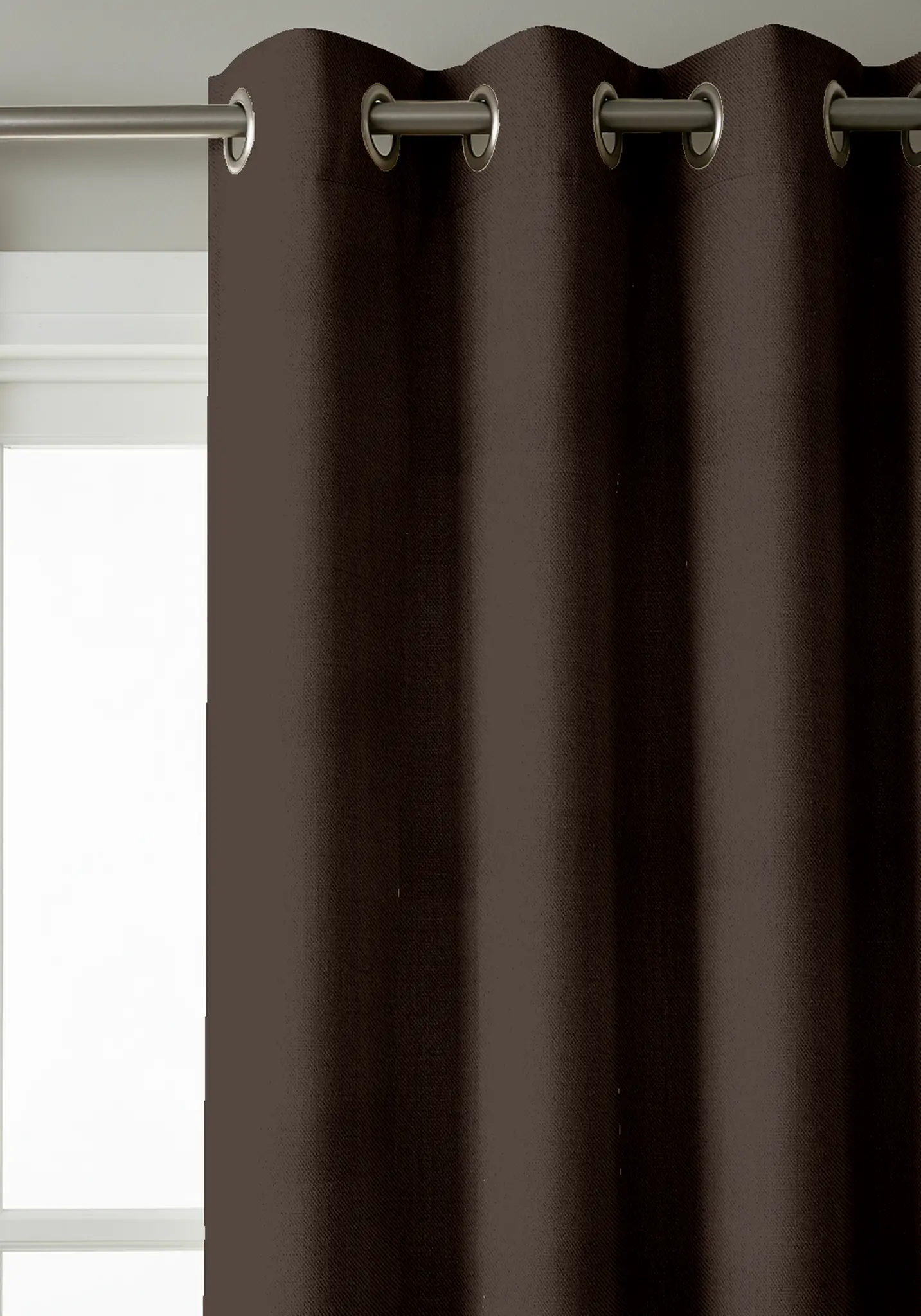 Rideau occultant uni marron