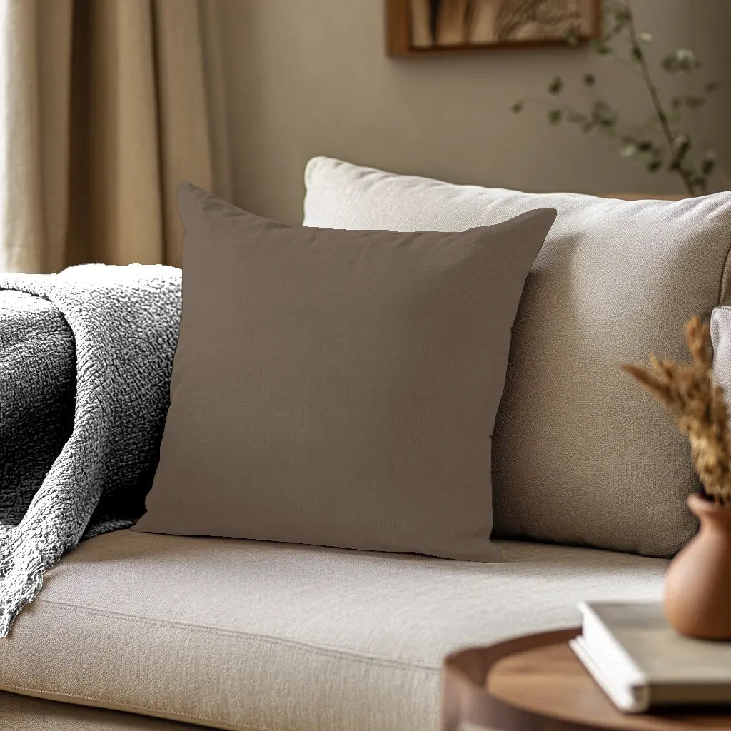 Coussin Uni Taupe